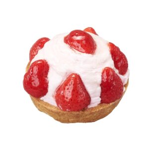 Tartaleta masa quebrada de mousse de fresas y nata